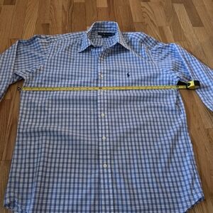 Ralph Lauren Yarmouth 15 1/2 Blue Check Men's Dress Shirt